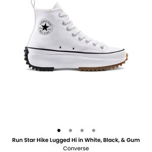 Converse Run Star Hike Lugged Hi in White, Black, & Gum